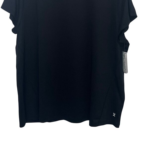 Xersion QuickDri Short Sleeve Tshirt Womens 0X Black New Activewear Mesh Workout - Picture 4 of 8